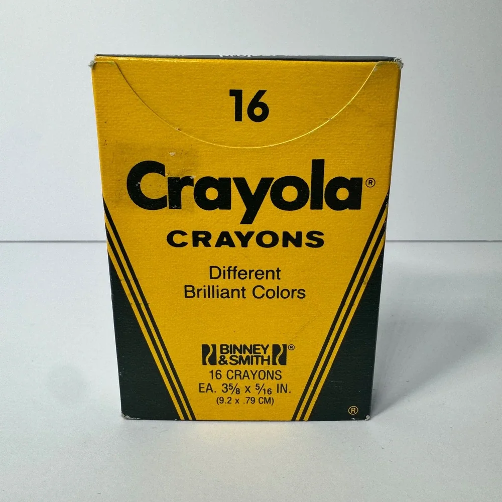 Vintage 1985 Crayola 16 Crayons Binney & Smith Made in USA Collectible Box NEW‎